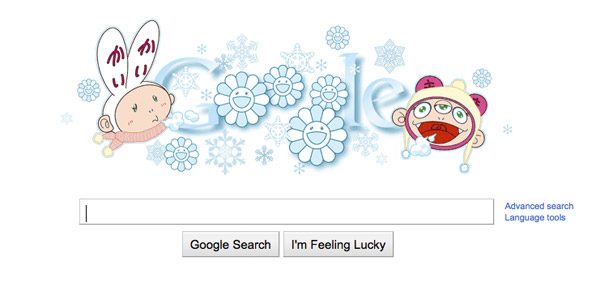 GOOGLE DOODLE BY TAKASHI MURAKAMI FOR SUMMER AND WINTER SOLSTICE